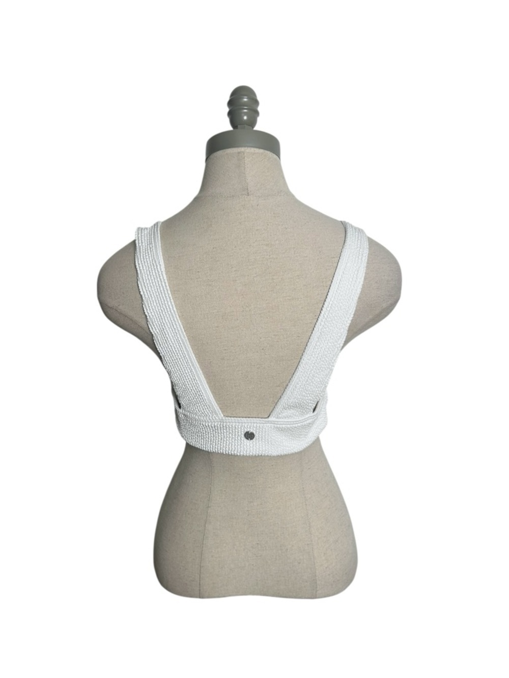Billabong Summer High Remi Plunge White Bikini Top for Women Size XL - Picture 6 of 9
